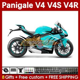Injection Mould Fairings For DUCATI Street Fighter Panigale V4S V4R V 4 V4 S R 2018 2019 2020 Bodywork 41No.80 V4-S V4-R V-4S 18 19 20 V-4R 18-22 Motorcycle Body cyan stock