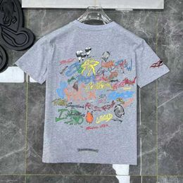 CH Luxury T-shirt Men's Fashion Brand Couple Tops Tees T-shirts Men Women Sweatshirts Sanskrit Letter Short Sleeve Horseshoe Tshirt Polo Cross Unisex Tee Shirts 9zp3