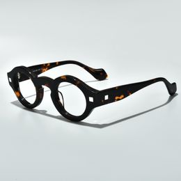 2024 Occhiali da sole Montature Retro Rotonde Occhiali da vista in acetato Uomo Donna Fatti a mano Vintage Miopia Occhiali da vista Designer Eyewear 230325