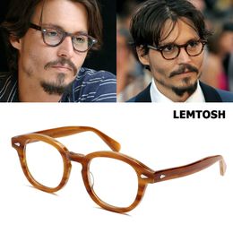 Sunglasses Frames JackJad Top Quality Acetate Johnny Depp Lemtosh Style Eyewear Vintage Round Brand Design Eyeglasses De Grau 230325
