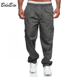 Men's Pants BOLUBAO Men Spring Summer Casual Trousers Solid Colour Multi-Pocket Loose Straight Cargo Pants Outdoor Sports Fitness Pants Men W0325