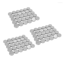 Storage Bottles 90 Pack Screw Top Round Metal Lip Tins Containers Lids (1Oz)