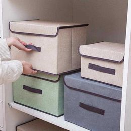 Storage Boxes Bins Collapsible Storage Bins Foldable Storage Boxes With Lids Handles Space Saving Closet Organisers For Toys Clothes Home Organiser P230324