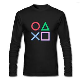Men's T Shirts Fashion Creative Game US Size Print Spring Autumn Winter Style T-Shirt Cotton Playstation Controller Men Long Sleeves XS-XXL