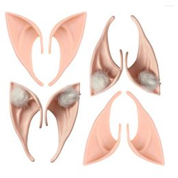 Backs Earrings Elf Ear Ears Fairy Cosplay Halloween Costume Party Women Up Dress Pixie Accessories Latex Fake Pointed Masquerade Tips Props