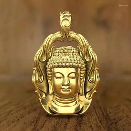 Chains Design Retro Buddha Pendant Men's Necklace Chinese Style Domineering Jewellery Accessories