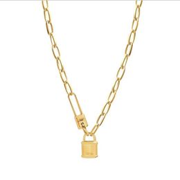 Pendant Necklaces Arrivals Love Pin Lock Necklace For Women Handmade Stainless Steel Chain Fashion Jewelry WholesalePendant