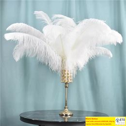 100Pcslot Party Decor Natural White Ostrich Feathers Colourful Feather Decoration Wedding Plumage Decorative Celebration