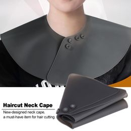 Cutting Cape Barber Haircut Neck Wrap Collar Shield Waterproof Silicone Hairdressing Hair Colouring with Magnet Buckle 230325