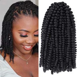 8inch 30 Strands Soft Jumpy Spring Twist Hair Japanese Kanekalon Fiber Synthetic Hair