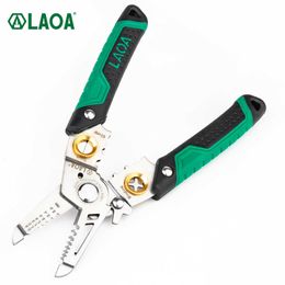 LAOA 7 In 1 Wire Stripper Iron Copper Cutter Cable Crimping Pliers Clamper Splitting Winding Electrician Tool