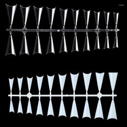 False Nails 500pcs NAIL CARE POINTED STILETTO Half Cover French Clear Natural Color Tips Fingernail Salon DIY Practice