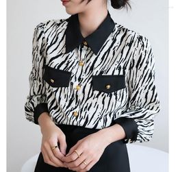 Women's Blouses OL Style Formal Spring Elegant Single-Breasted Womens Korean Loose Casual Vintage Office Wear Work Shirts Tops