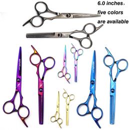 Hair Scissors 6 inch tooth scissors flat for barbers and hairdressers special fine thinning haircuts hair 230411