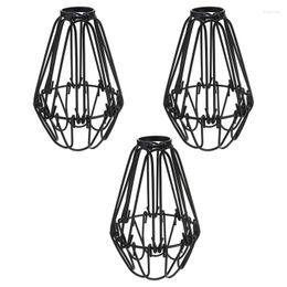 Lamp Holders 3 Pcs Iron Bulb Guard Cage Ceiling Fan And Light Covers Industrial Vintage Style Hanging Pendant Fixture