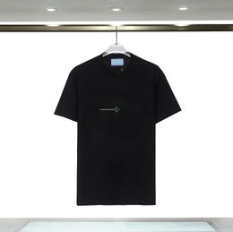 Luxury Mens Designer T Shirt Black White letter printing cotton short sleeves brand clothing For Men Women