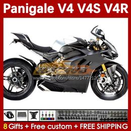 Motorcycle Fairings For DUCATI Street Fighter Panigale V4S V4R V 4 V4 S R 18 19 20 Body 41No.42 V4-S V4-R 18-22 V-4S V-4R 2018 2019 2020 Injection Mould Bodywork black matte