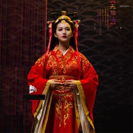 Stage Wear Tian Xian Zi Red Beauty Mother-Daughter Costume Sets Hanfu Thematic Pography Little Girl And Mum Parent-Child Set