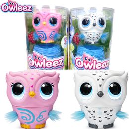 Electric/RC Animals Original Owleez Flying Baby Owl Interactive Toys for Kids with Lights Sounds Electronic Pet Induction Flight Girls Toys Gifts 230325