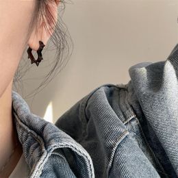 Dangle Earrings Women's Chic Hip Hop Style Hollow Heart Romantic Trendy Earring Cool Ladies Jewelry Exquisite Korean Fashion Jewellery