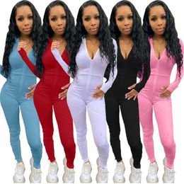 Women's Jumpsuits & Rompers Winter Long Sleeve Sexy Bodycon Jumpsuit Women Romper One Piece Outfit Female Ladies