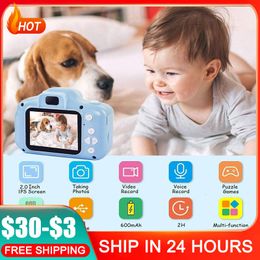 Toy Cameras Children Kids Camera Portable Selfie Digital Video Recorder with 32GB Memory Card Toy for Girls Boys Xmas Birthday Gifts 230325