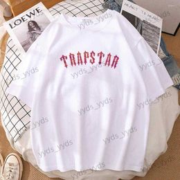 T230325Men's T-Shirts Men's T Shirts Trapstar X Santan Dave We Re All In This Together Sticker Print Man T-Shirts Street Vintage Tee Clothes Breathable Men's