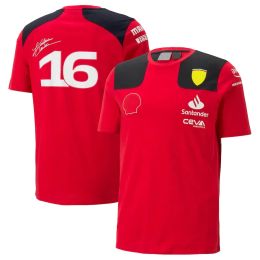 2023 Formuła 1 F1 Zestawy wyścigowe Carlos Sainz Charles Leclerc Fernando Alonso Ustaw T-shirt swobodne oddychane logo samochodu letniego.