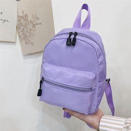 Backpack Mini Women's Backpacks Trend Nylon Female Bag Small School Bags White Rucksack For Teen Girls Fashion Casual Backpack 230324