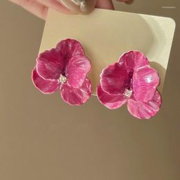 Dangle Earrings Statement Rose Petals Flower For Women Personality 2023 Charming Pendientes Wholesale