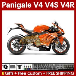Injection Mould Fairings For DUCATI Street Fighter Panigale V4S V4R V 4 V4 S R 2018 2019 2020 Bodywork 41No.85 V4-S V4-R V-4S 18 19 20 V-4R 18-22 Motorcycle Body orange stock