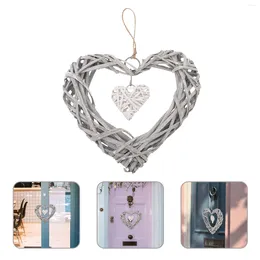 Pendant Necklaces Heart Rattan Hanging Wreath Ornaments Wicker Craft Valentines Pendants Decor Decorations Shaped Garland Love Hearts Door