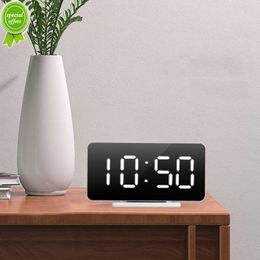 New Mirror Table Clock Multifunctional Digital Alarm Snooze Display Time Night Led Light Desk Desktop Home Decor Gifts for Children