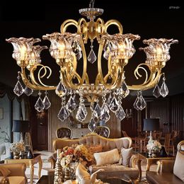 Chandeliers Style Vintage Charm French Empire Large Crystal Chandelier Led Lights For El Church Living Room Copper Ceiling Lamps