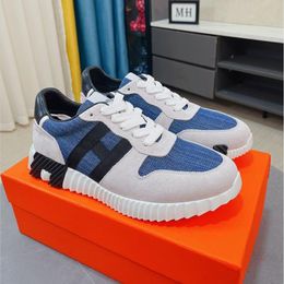 Fashion Luxury Men Deep Casuals Shoes Soft Bottoms Running Sneakers Italy Elastic Band Low Top Calfskin & Mesh splicing Designer Breathable Casual Trainer Box EU 38-44