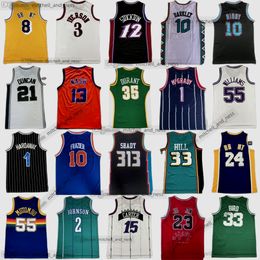 Allen Iverson Classic Retro Basketball Jersey Vince Carter Kevin Durant Garnett Penny Hardaway Tracy McGrady Rodman Jason Williams Patrick Ewing Shaw Kemp