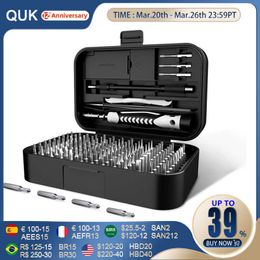 QUK Precision Screwdriver Set 130/45 In 1 CR-V Screwdrivers Kit 117 Magnetic Screw Bits Combination Tool For Laptop Repair Tools