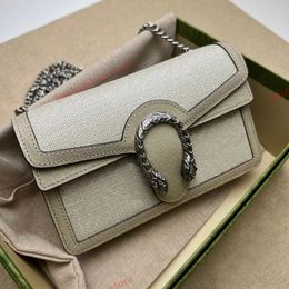 Designer shoulder bag Classic Luxury Chain Fashion Plaid Flower Brand Wallet Vintage Ladies Brown Leather Handbag designer mini shoulder bag with box 2023