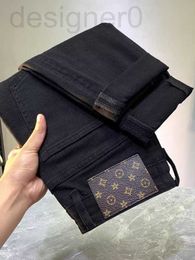 Designer di jeans da uomo puro cotone nero caduta 2022 nuovi piedi slim fit elastica elastica piccoli pantaloni dritti europei Spoh