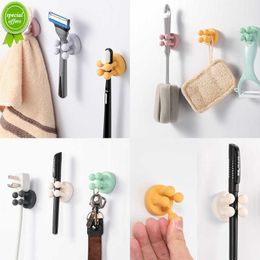 New Wall Decorative Hanger Hook Silicon Toothbrush Razor Holder Rack Behind-door Key Coat Clothes Hook Bag Hanger Rack Tower Hanger