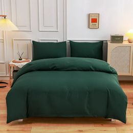 Bedding sets design dark green bedding set home duvet cover bed sheet pillowcase king queen full single size 3pcs 4pcs 230324