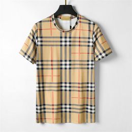 23SS NEW Designer Fashion clothing of luxury T-shirt Quality Lattice texture tee short sleeve spring summer tide men and women t shirt Size M-XXXL