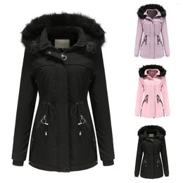 Women's Down Women Fashion Slim Parkas Winter Cotton Jacket Coat Lady Leisure Style Pocket Hooded Warm Coats Chamarras De Mujer