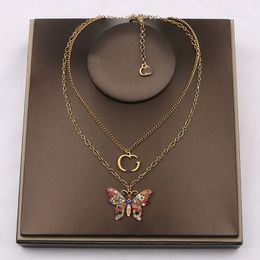 20style Fashion Designer 18K Gold Plated Pendant Necklaces Luxury Geometric Link Chain Men Women Couple Lovers Necklace Jewelry