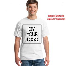 Men's T Shirts Custom Logo Print Cotton Tshirt With Your DIY