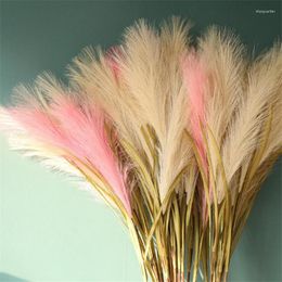 Decorative Flowers 1Pc Reed Grass Artificial Plant Wedding Bouquet Home Decoration Fake Simulation Plants DIY Scrapbooking Supplies