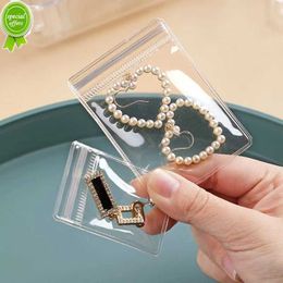 New New PVC Self Sealing Jewelry Bag Travel Necklace Bracelet Ziplock Bag Earring Ring Storage Holder Bin Anti-oxidation Jewelry Bag