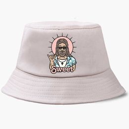 Wide Brim Hats Jesus Sweet Funny Faith Panama Cap Men Women Bucket Hat Fishing Hunting Basin Chapeau Sun Prevent Hats Beh Outdoor Round Top P230311