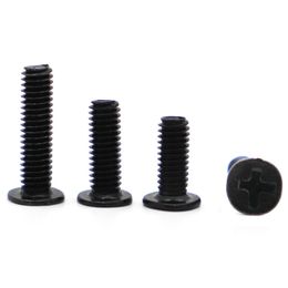 Other Home Garden 20/50pcs CM M2 M2.5 M3 M4 Black Carbon Steel Cross Phillips Ultra Thin Flat Wafer Head Bolt Laptop Screws