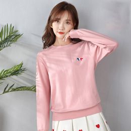 Women's Hoodies Sweatshirts Men Women Brand Tricolour Embroidery Spring Summer Thin Long Sleeve Pure Cotton Pullover Casual Classic Cosy Top 230325